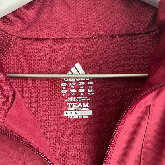 Adidas Climaproof Team Performance 1/4 Zip windbreaker jacket size XS - Picture 3 of 5